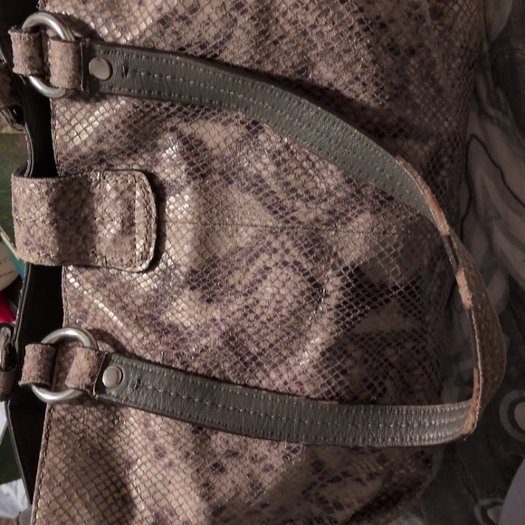 Coach Grey Brown Embossed Exotic Python Snakeskin Soho Bag - Picture 6 of 8